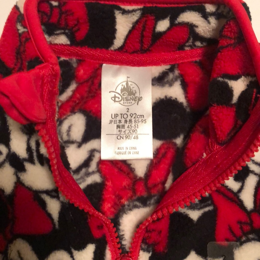 NWT Disney Minnie Mouse Fleece Full Zip Jacket - Picture 2 of 4